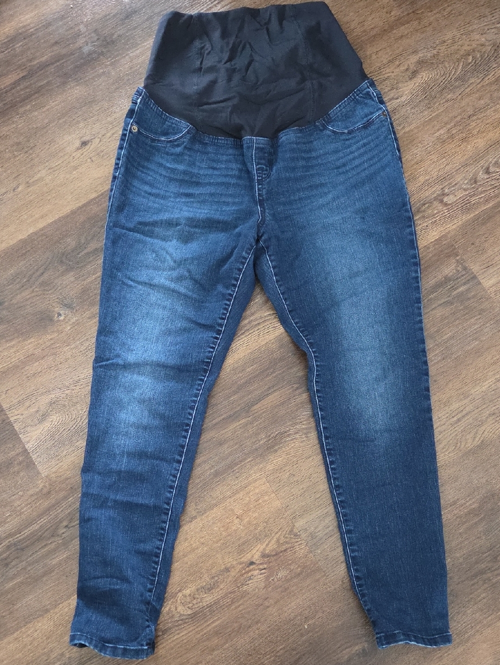 Isabel Maternity by Ingrid & Isabel Dark Blue Jeggings with Black Overband
